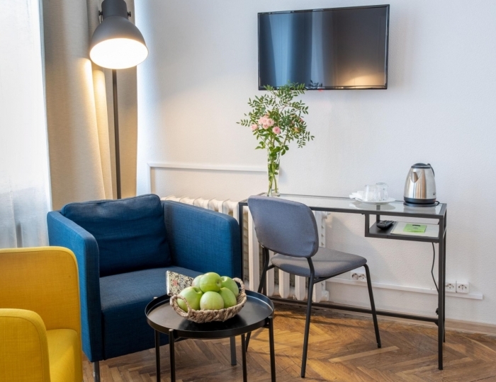 Номер стандарт улучшенный с 1 двуспальной кроватью - Арт-санаторий «Изовела» Апатиты